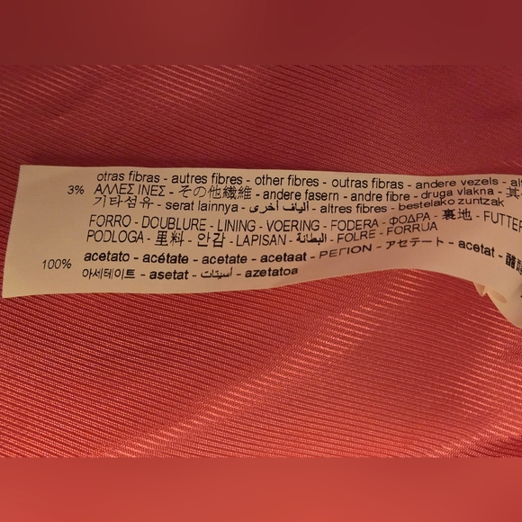 NWT Zara Textured Tweed Double-Breasted Coat Pink Rhinestone Buttons Size XS - Picture 11 of 13